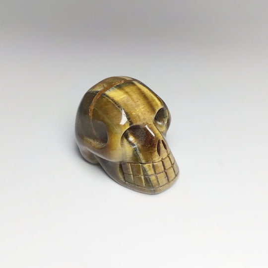 Carved Tiger Eye Skull