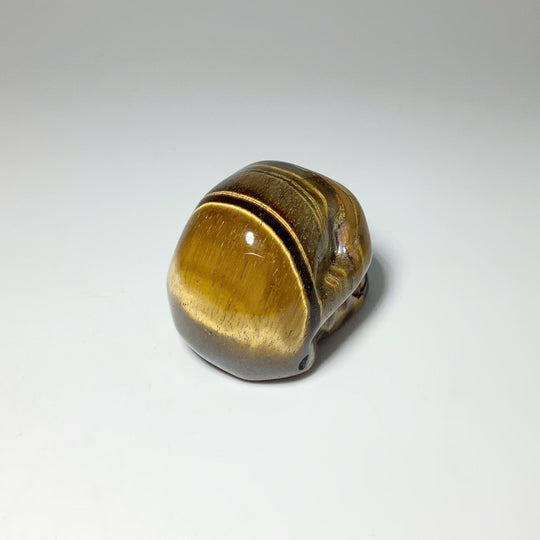 Carved Tiger Eye Skull