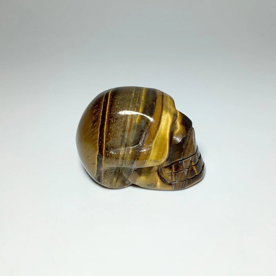 Carved Tiger Eye Skull