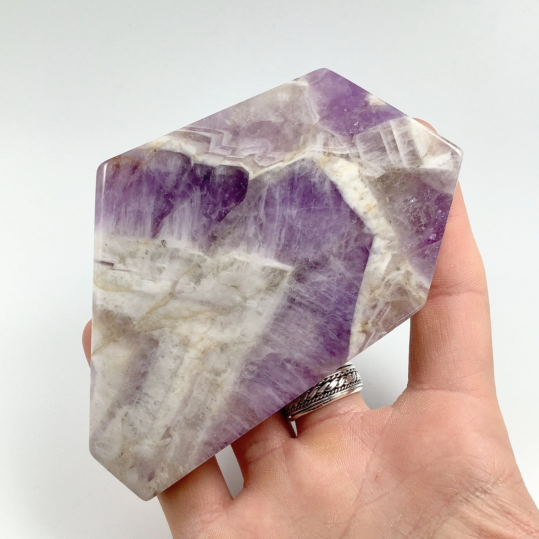 Chevron Amethyst Slice