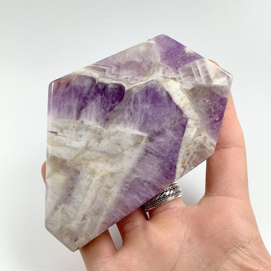 Chevron Amethyst Slice