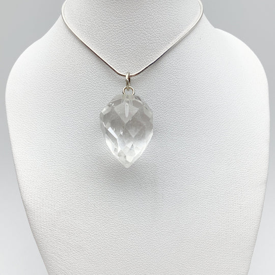 Clear Quartz Faceted Pendant