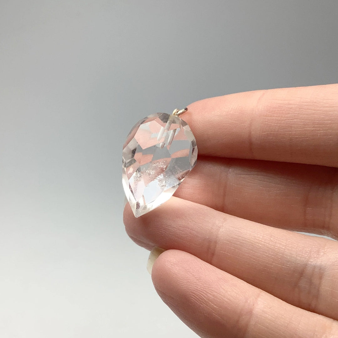 Clear Quartz Faceted Pendant