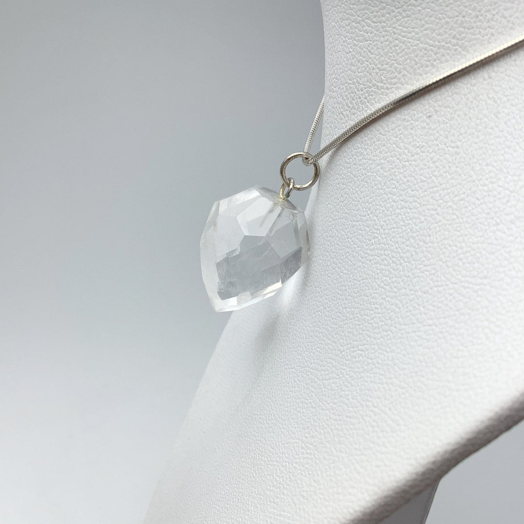 Clear Quartz Faceted Pendant