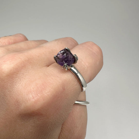 Raw Amethyst Ring