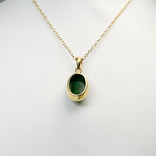 Canadian Jade Gold Finish Pendant