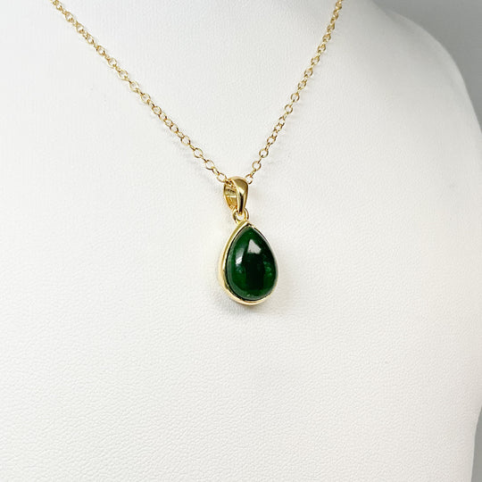 Canadian Jade Gold Finish Pendant