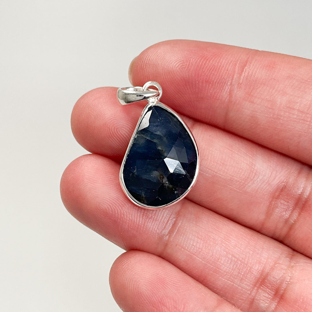 Dark Blue Sapphire Pendant