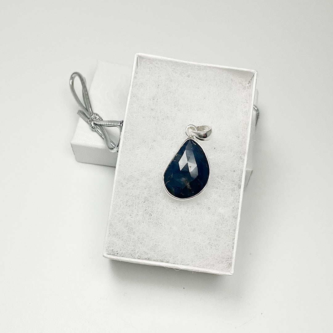 Dark Blue Sapphire Pendant