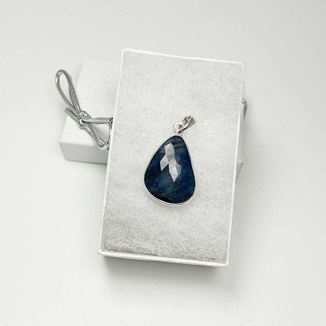 Dark Blue Sapphire Pendant