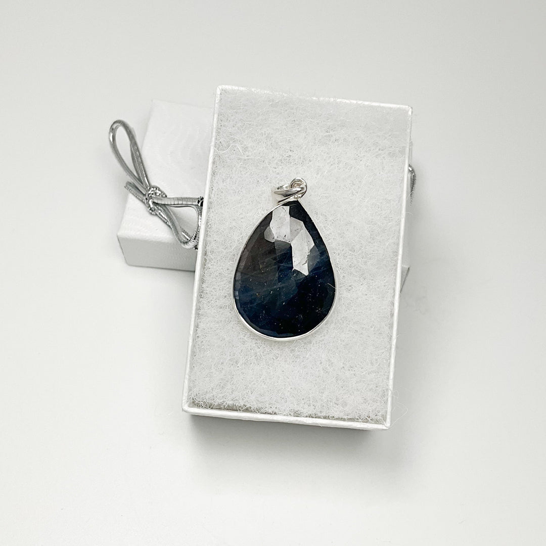 Dark Blue Sapphire Pendant