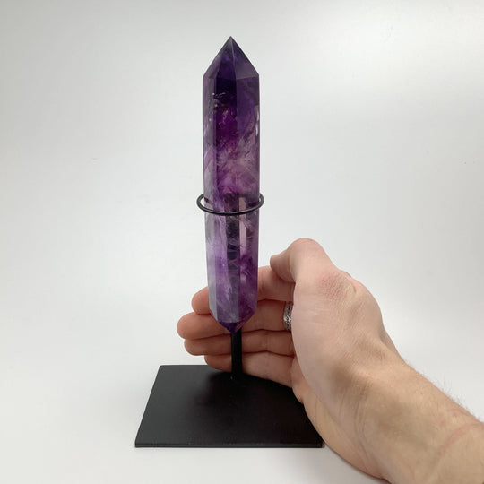 Double Terminated Amethyst Point on Stand