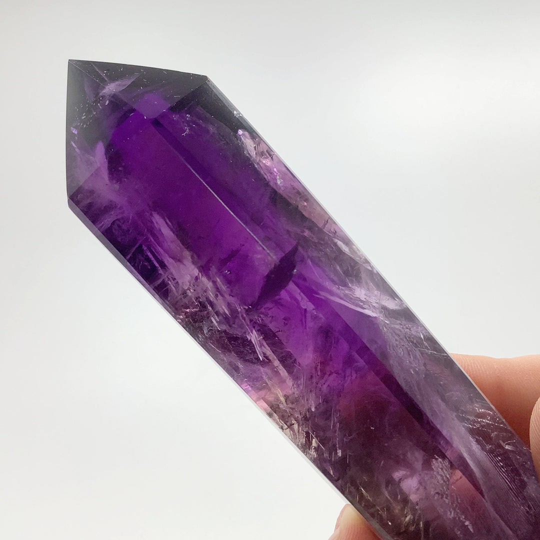 Double Terminated Amethyst Point on Stand