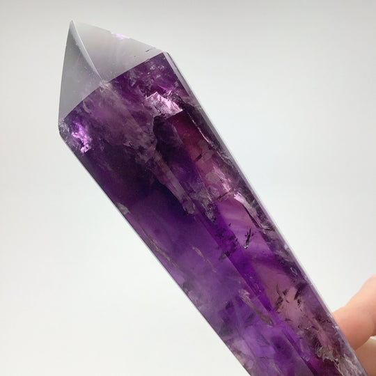 Double Terminated Amethyst Point on Stand