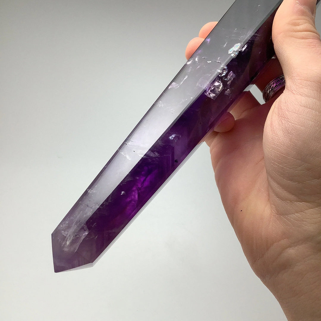 Double Terminated Amethyst Point on Stand