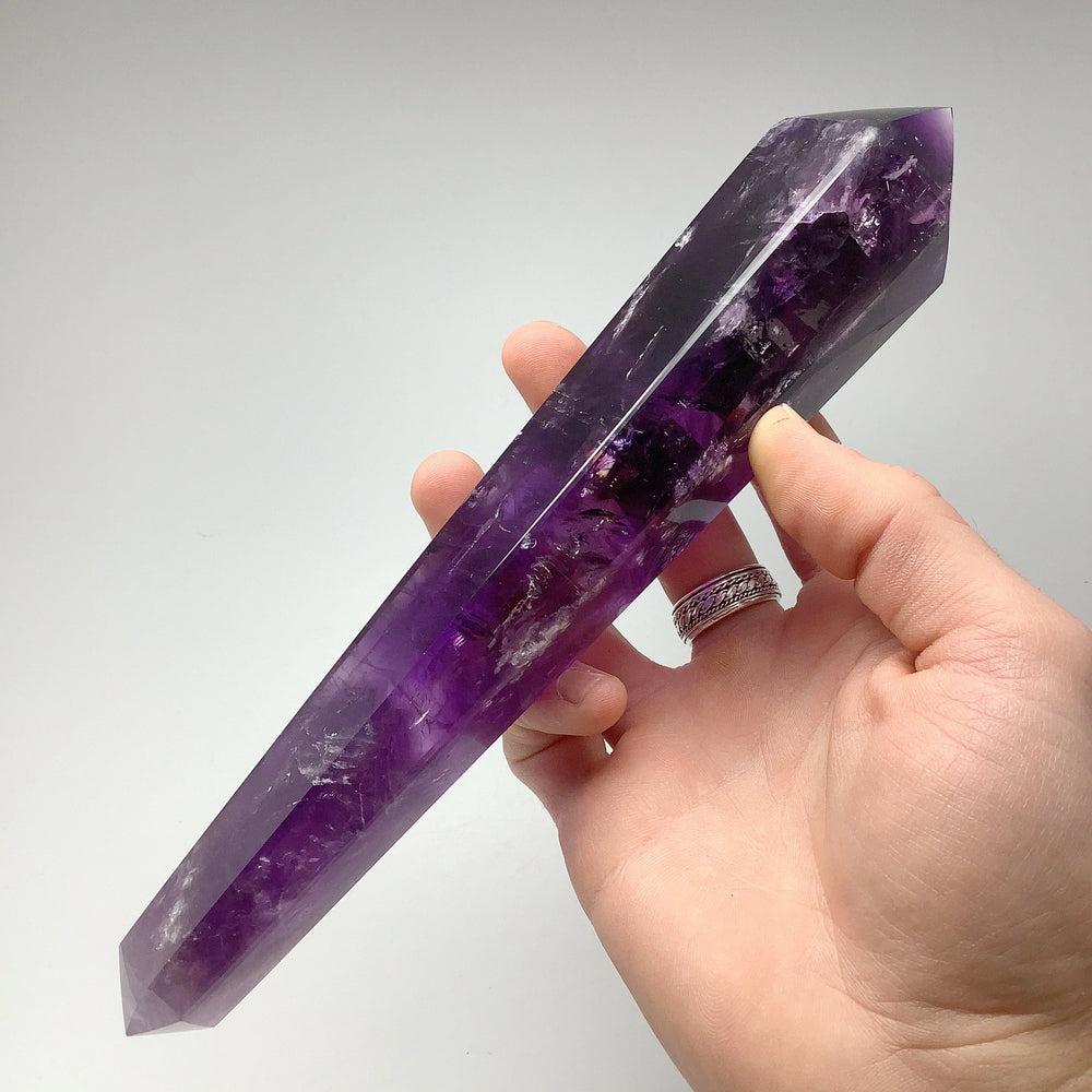 Double Terminated Amethyst Point on Stand