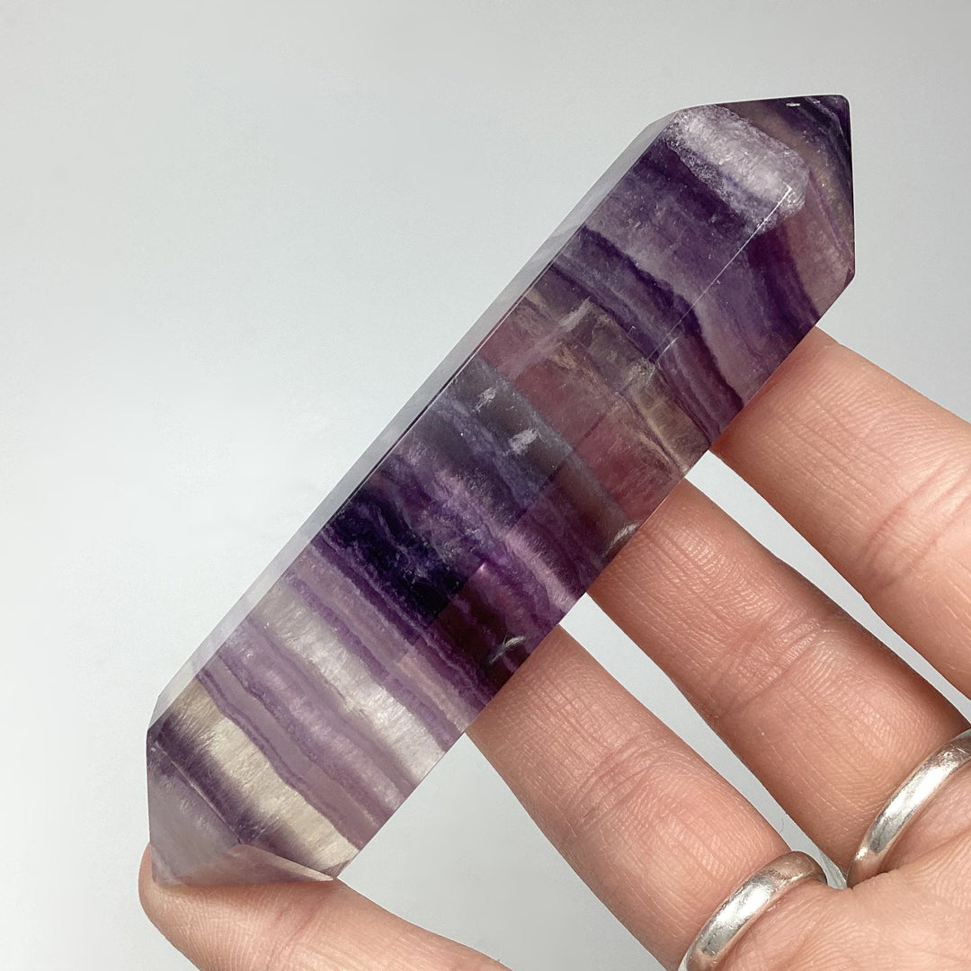 Double Terminated Fluorite Point