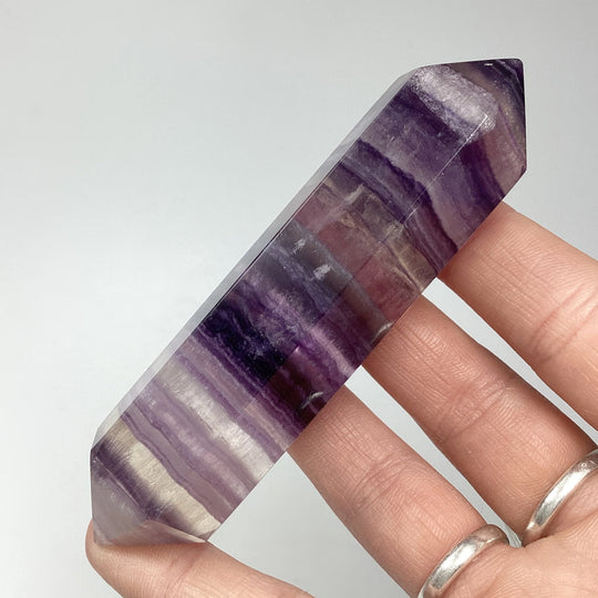 Double Terminated Fluorite Point