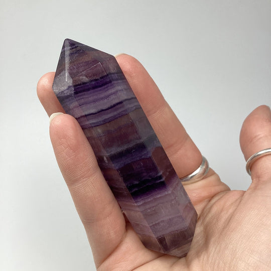 Double Terminated Fluorite Point