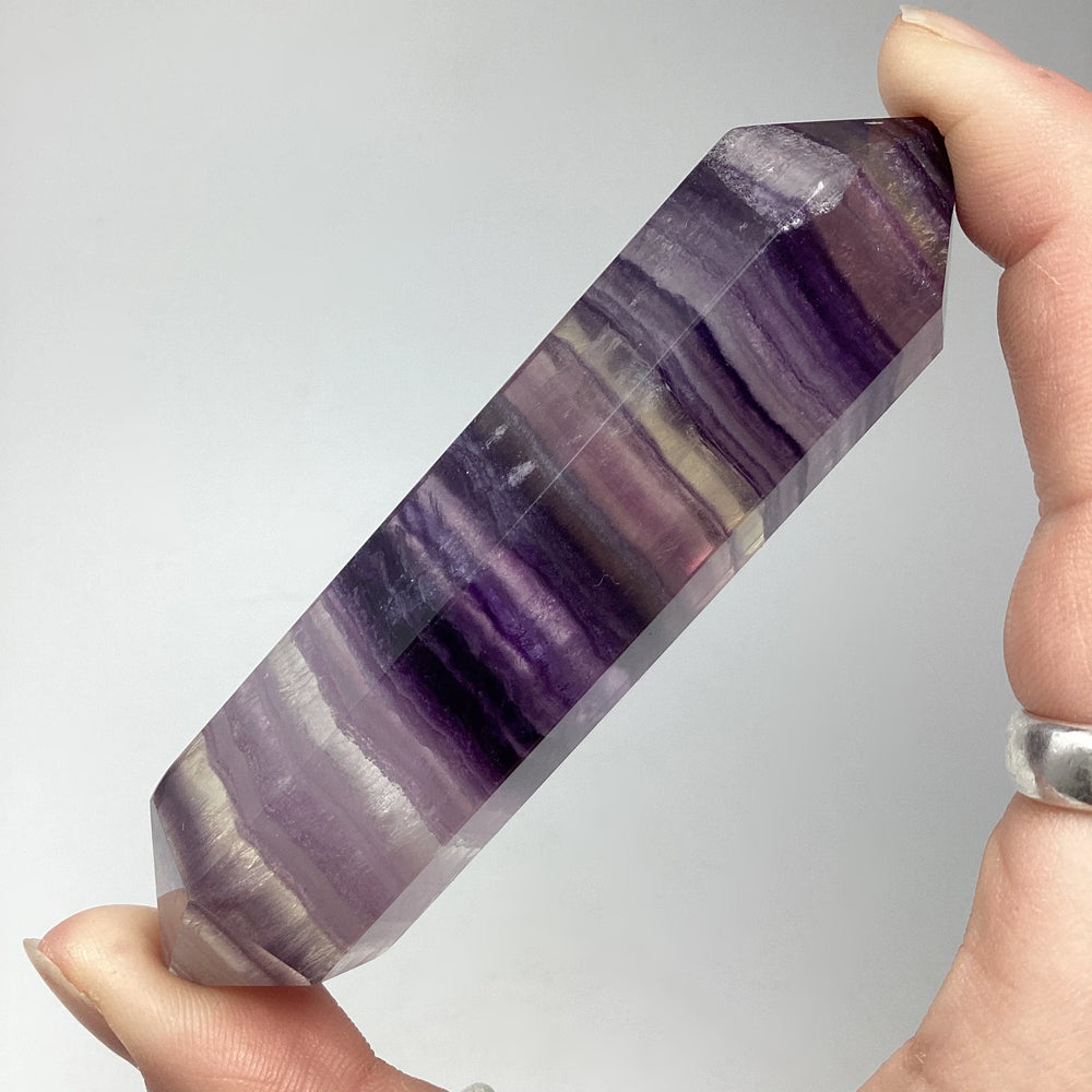 Double Terminated Fluorite Point