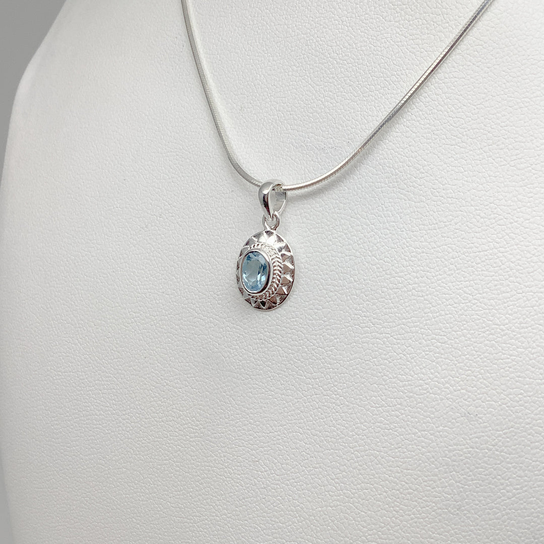 Blue Topaz Pendant