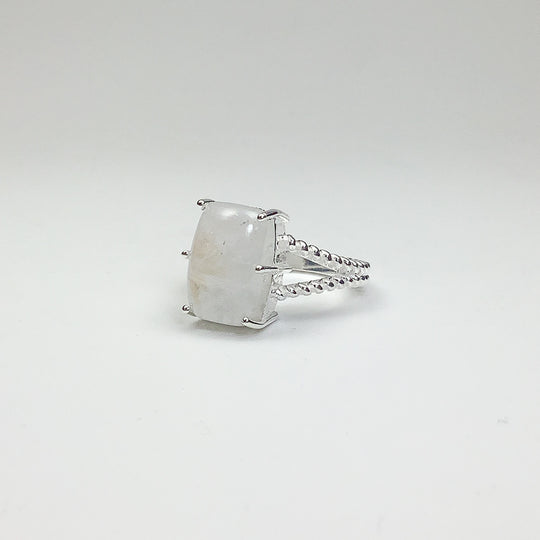 Rainbow Moonstone Ring