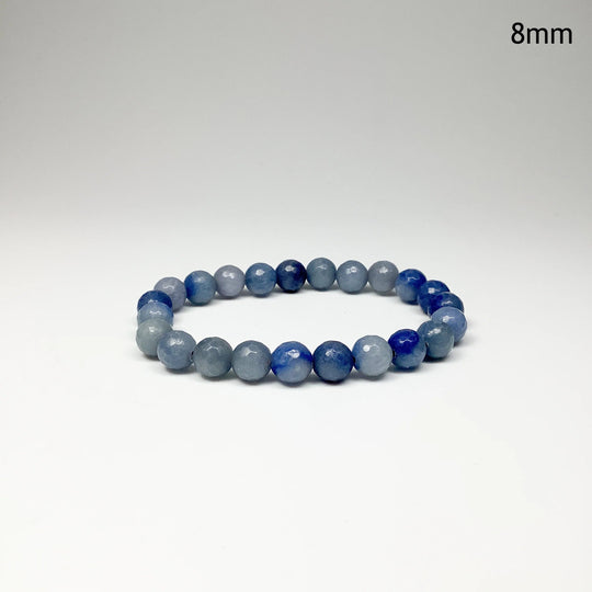 Faceted Blue Aventurine Beaded Bracelet