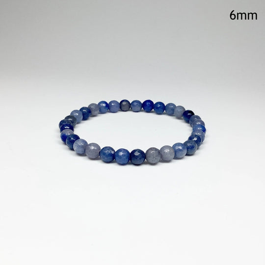 Faceted Blue Aventurine Beaded Bracelet