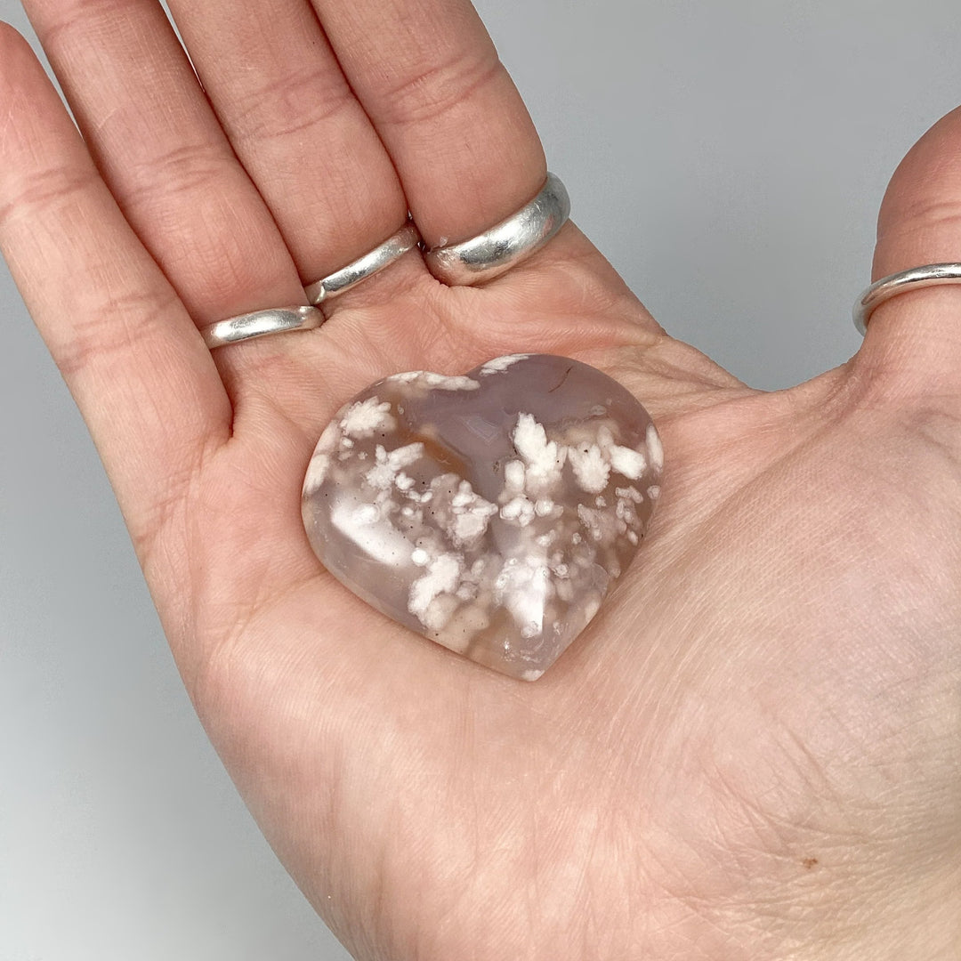 Flower Agate Heart