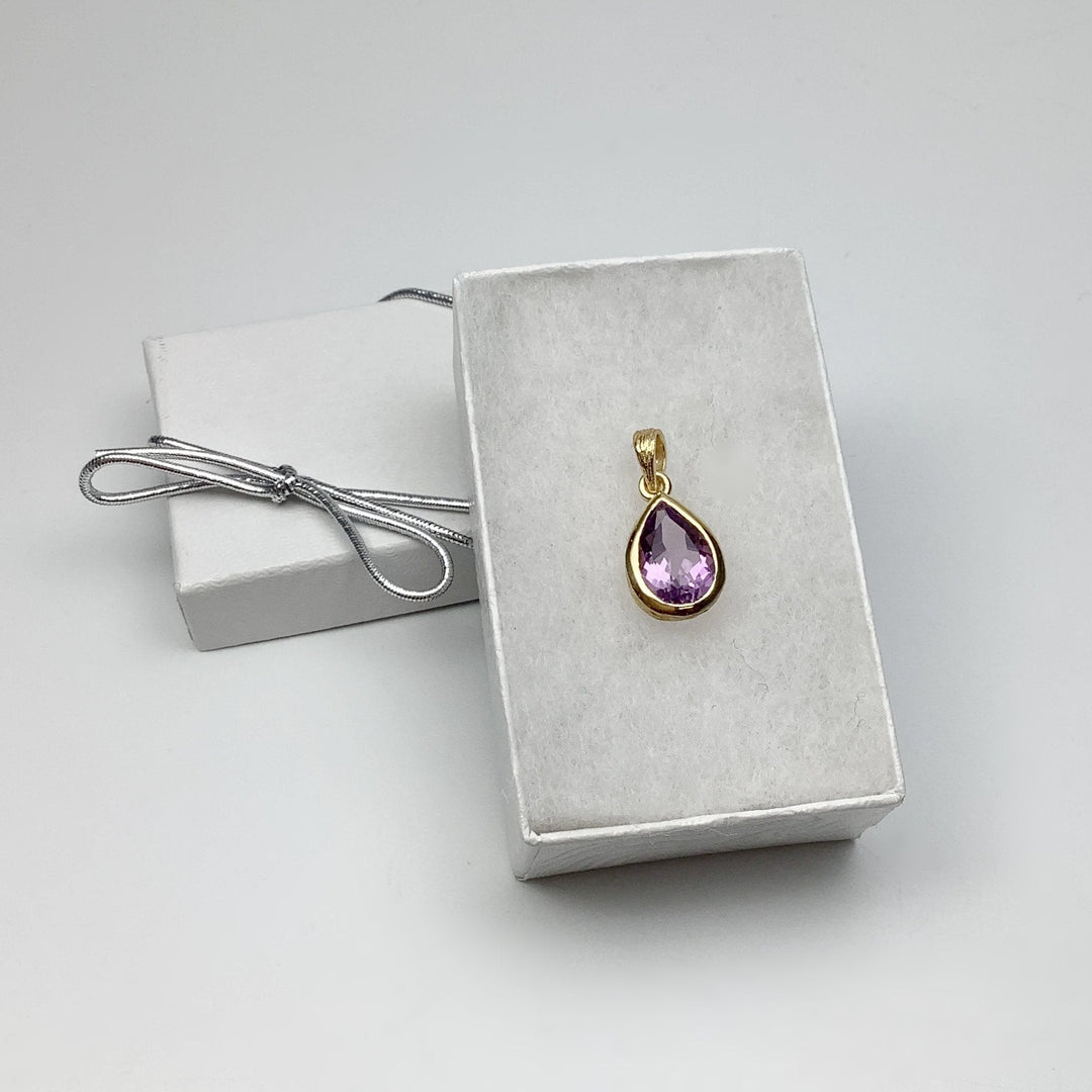 Gold Finish Amethyst Pendant