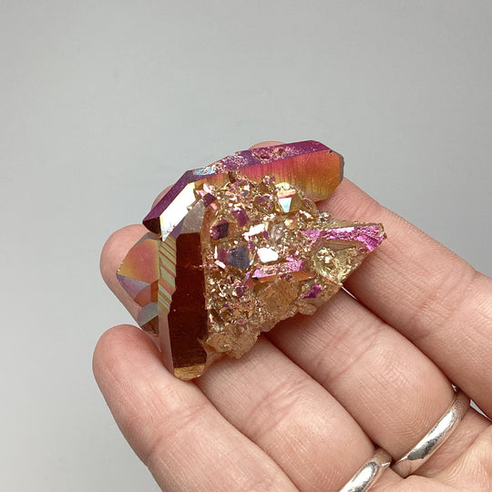 Sunset Aura Quartz Cluster