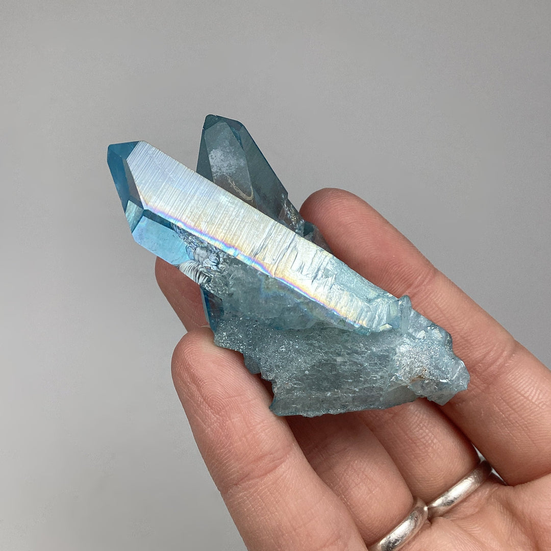 Aqua Aura Quartz Cluster