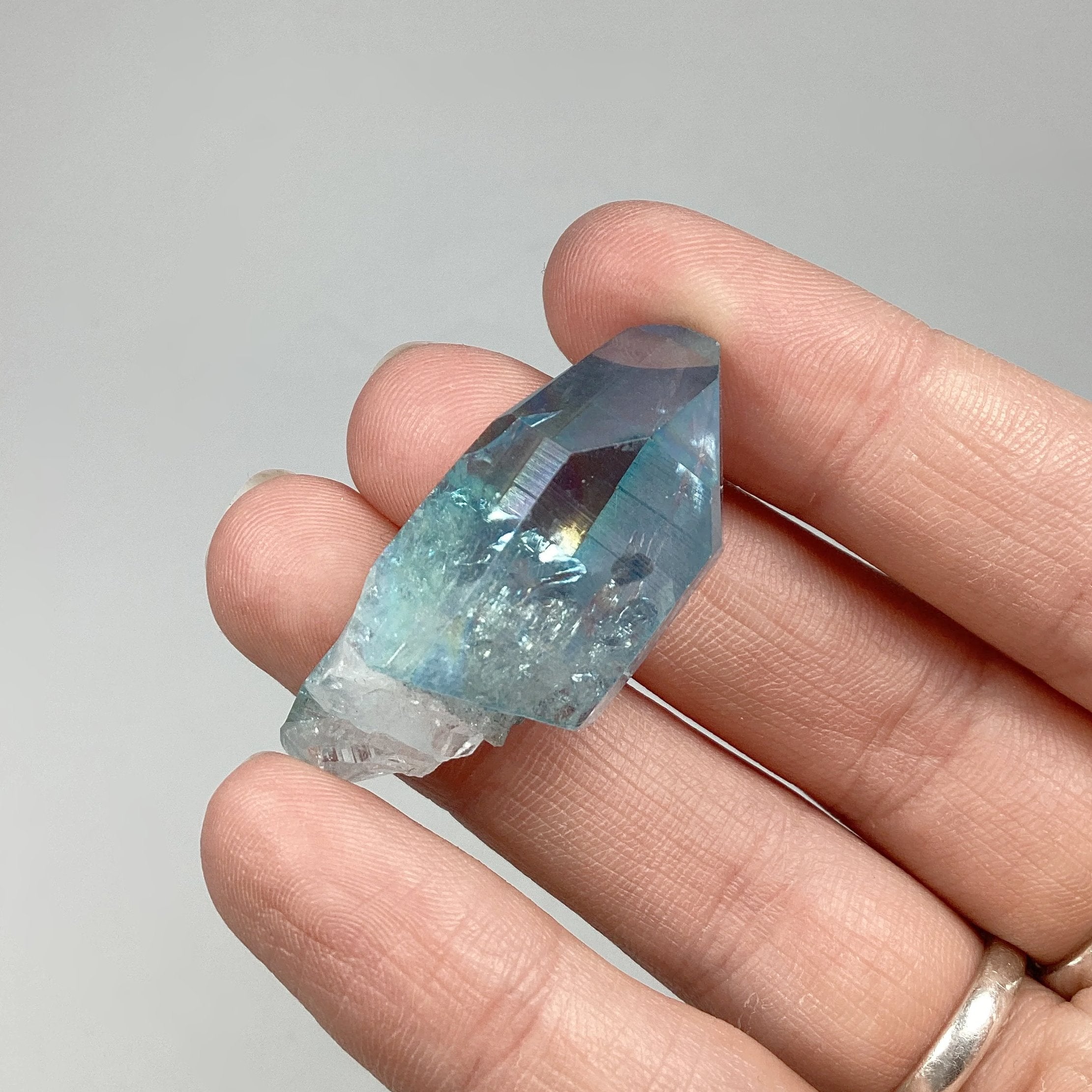 Aqua Aura Quartz Cluster