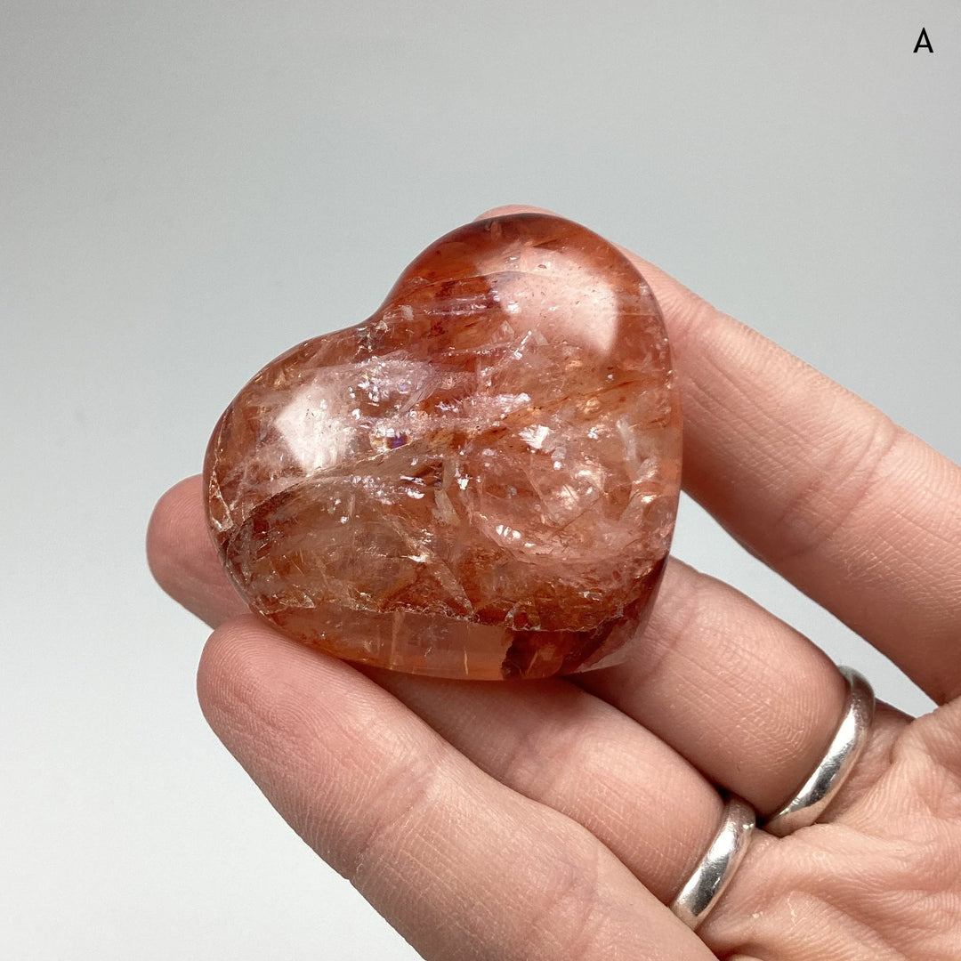 Red Hematoid Quartz Heart