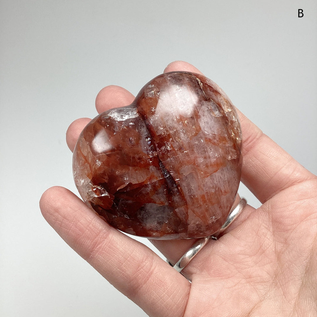 Red Hematoid Quartz Heart