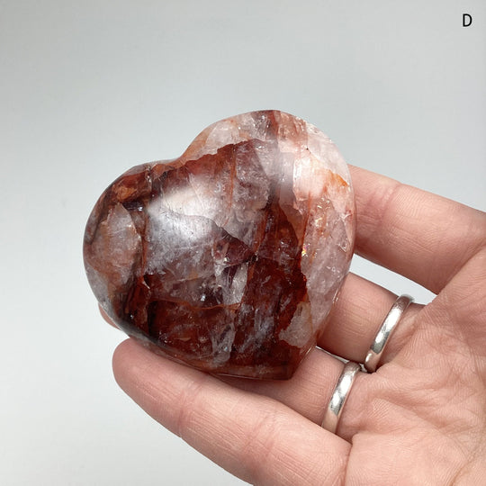 Red Hematoid Quartz Heart