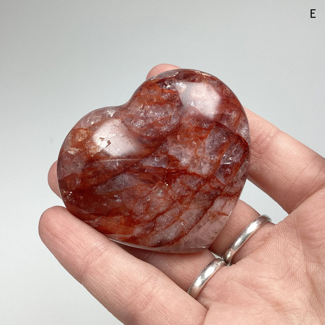 Red Hematoid Quartz Heart