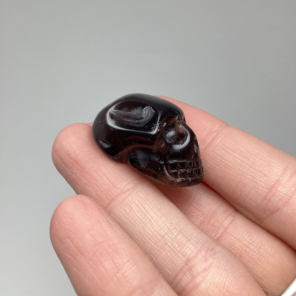 Carved Smoky Quartz Skull