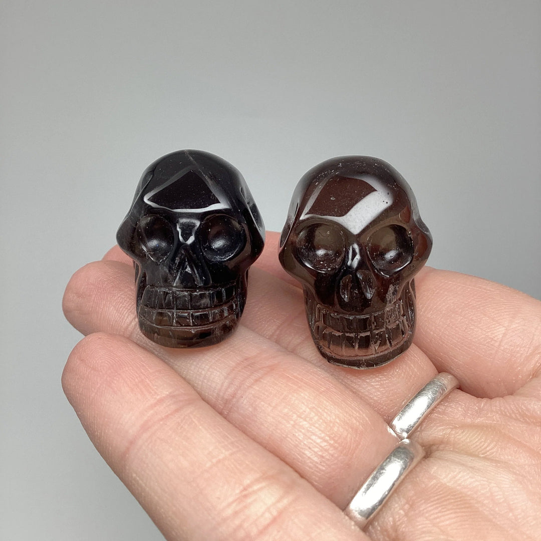 Carved Smoky Quartz  Skull