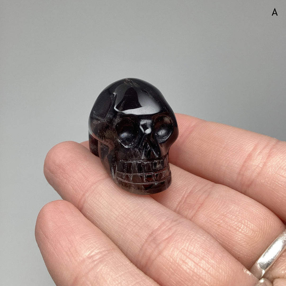 Carved Smoky Quartz  Skull