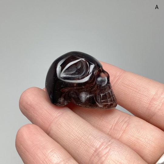 Carved Smoky Quartz  Skull