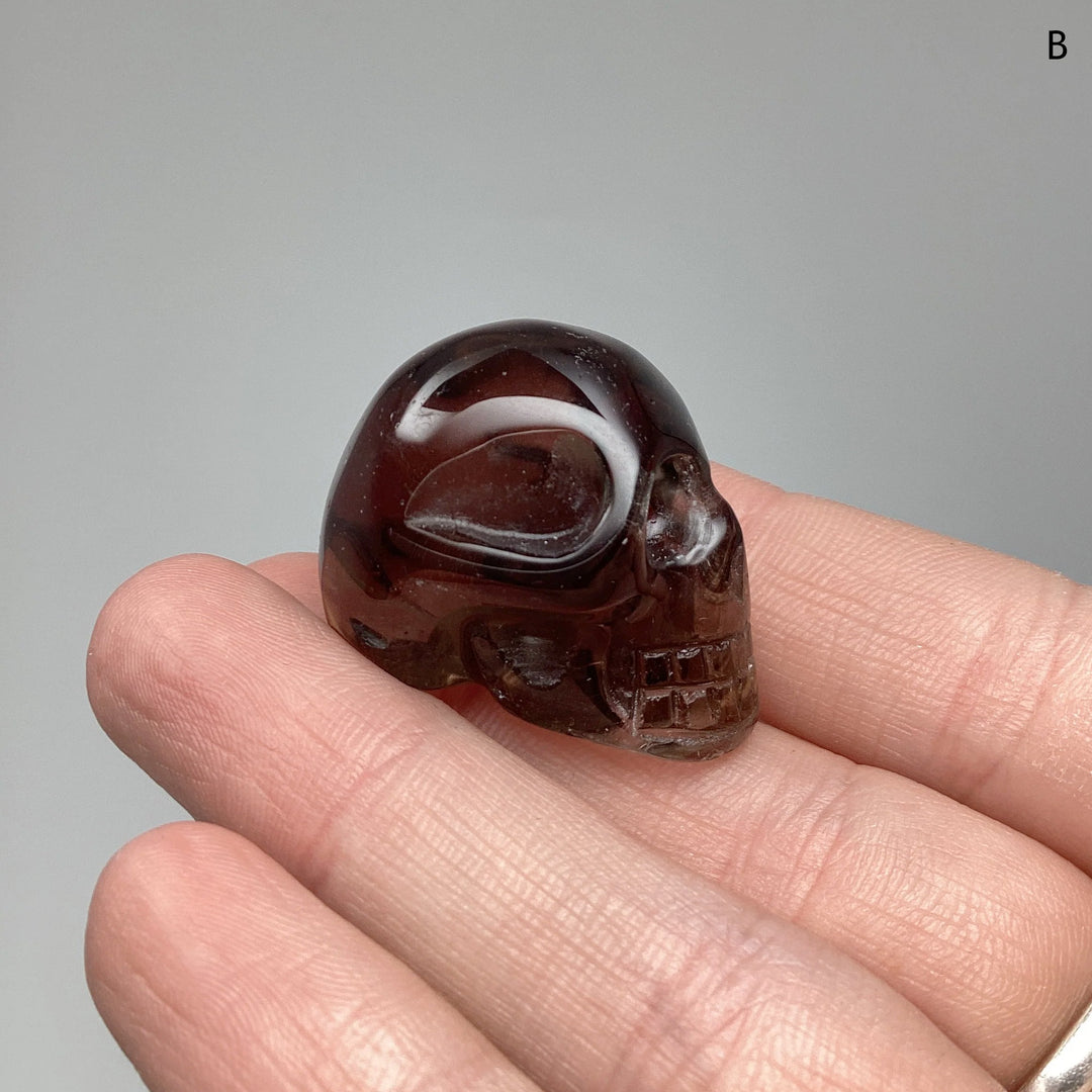 Carved Smoky Quartz  Skull