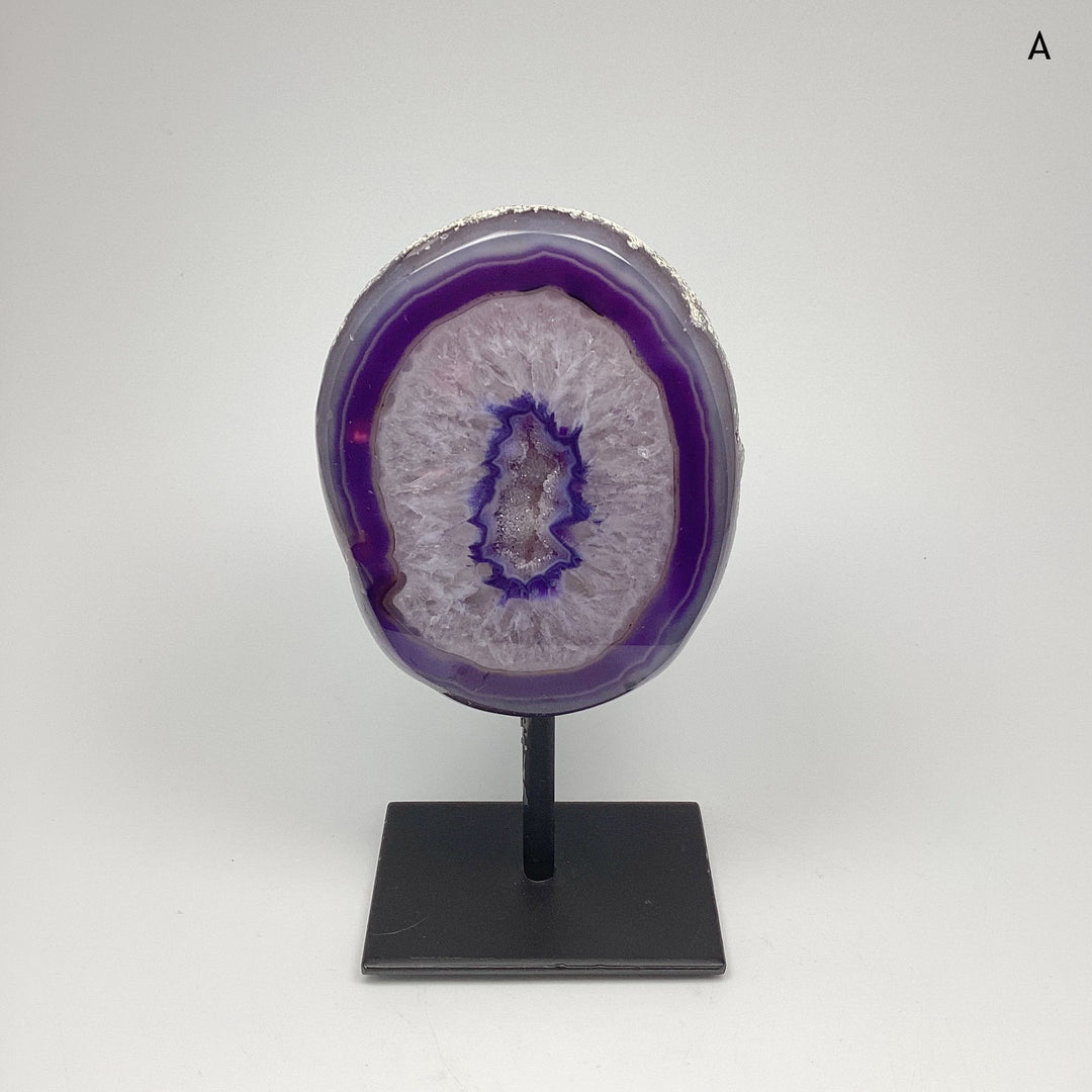 Agate Geode on Stand