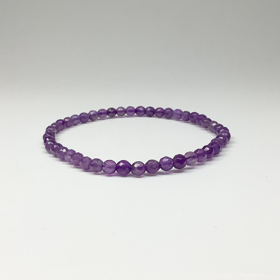 Amethyst Faceted Beaded Bracelet