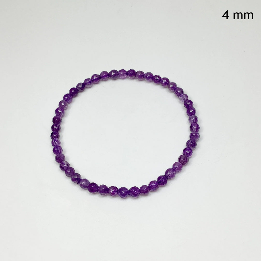 Amethyst Faceted Beaded Bracelet