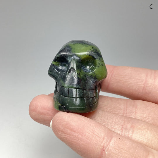 Carved Canadian Jade Skull