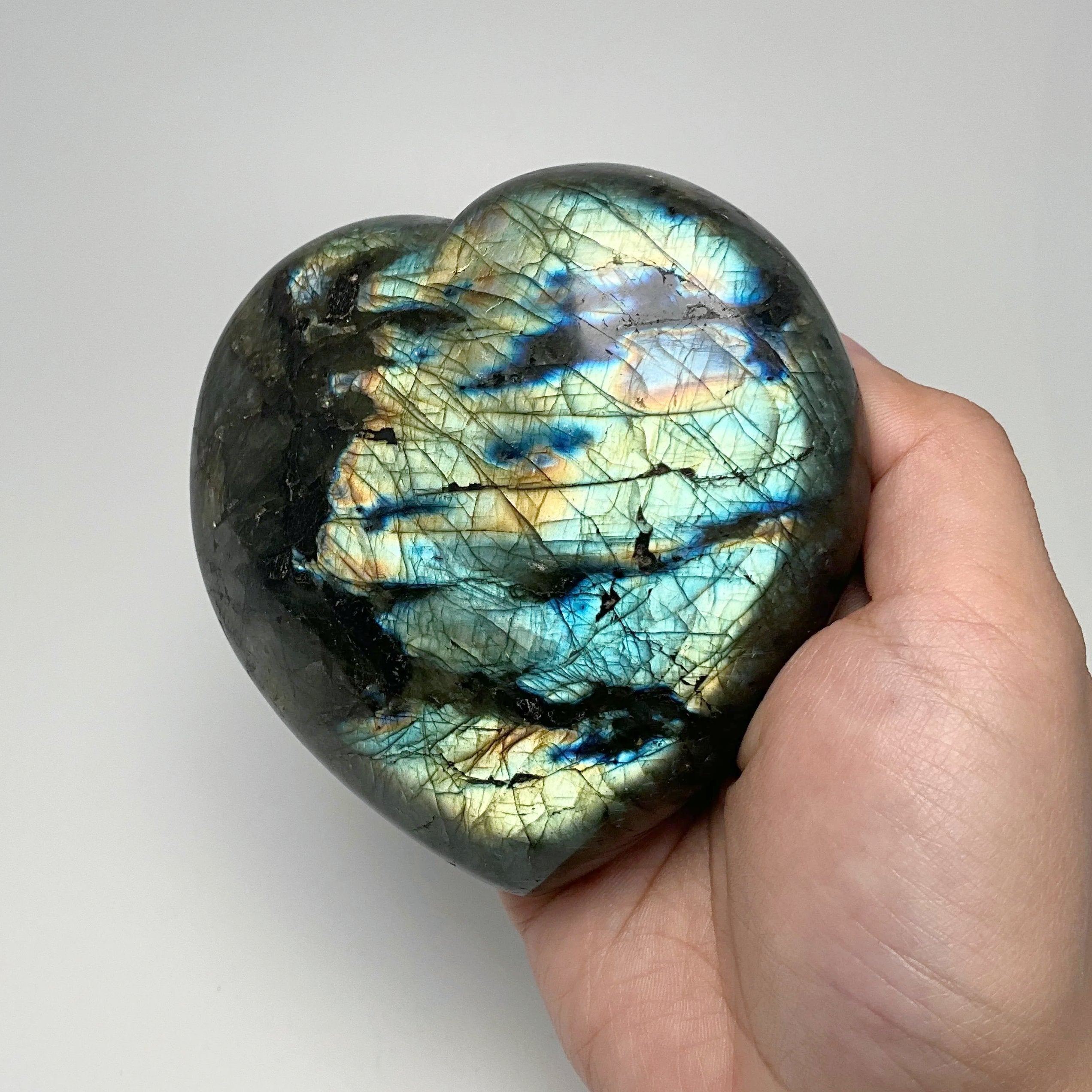 Labradorite Heart