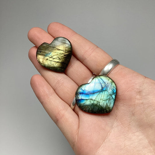 Labradorite Heart