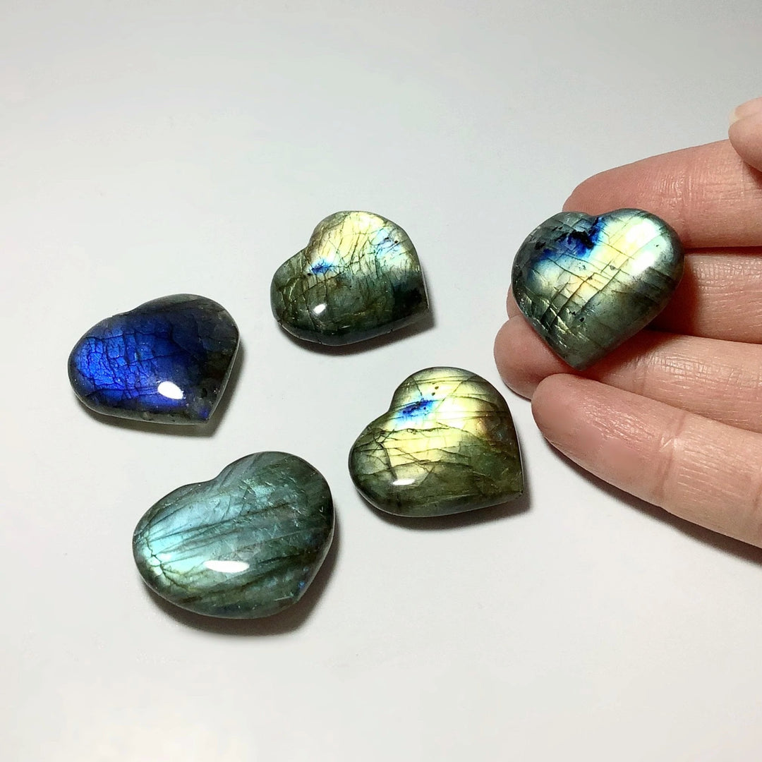 Labradorite Heart