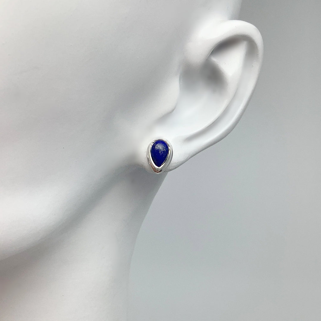 Lapis Lazuli Stud Earrings